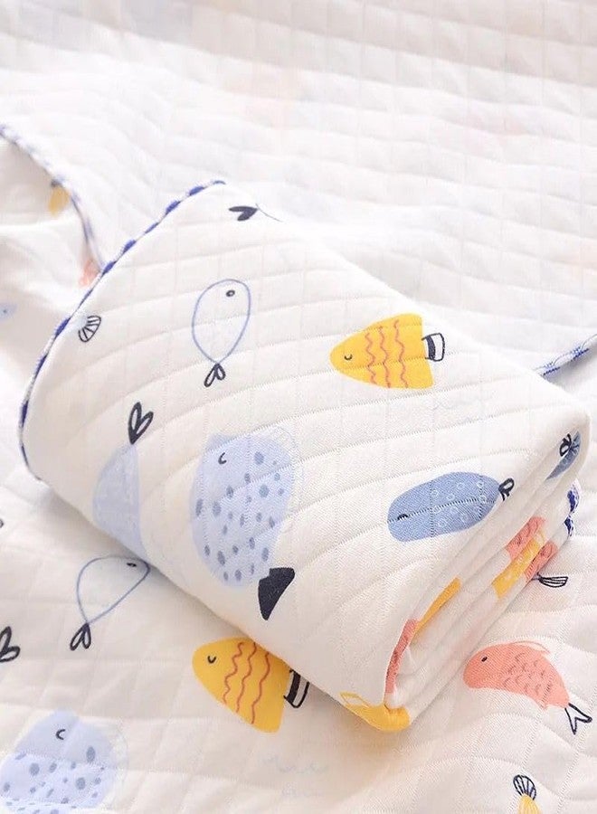 Reexplore Ultra Super Soft 100% Knitted Cotton Baby Swaddle Cloth | Soft Cotton Sheets Baby Wrap Fluffy 3 Layered AC Wrapping Receiving Blanket for New Born Babies (85x85 Cm,)-Pack of 1 (White 2) - Image 5