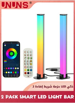 UNUNS Smart LED Strip Lights,RGB Symphony Sound Pickup Atmosphere Light,Gaming Lights,Ambiance Backlights Music Sync Kit,Bluetooth And Remote Control,One-to-Two E-Sports Desktop Atmosphere Light  - Image 1