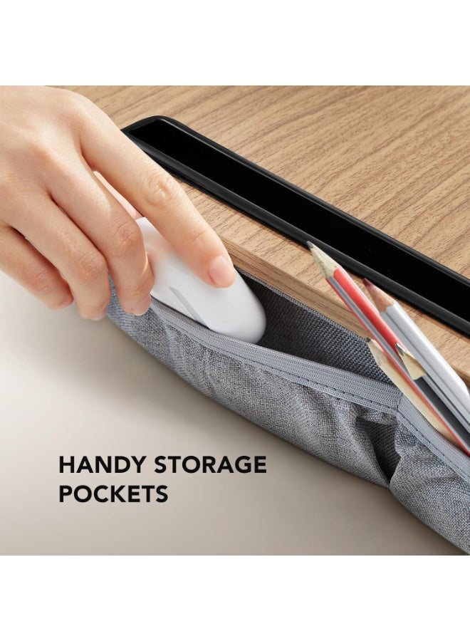 HUANUO Portable Lap Laptop Desk with Pillow Cushion, Fits up to 15.6 inch Laptop, with Anti-Slip Strip & Storage Function for Home Office Students Use as Computer Laptop Stand, Book Tablet - Image 4