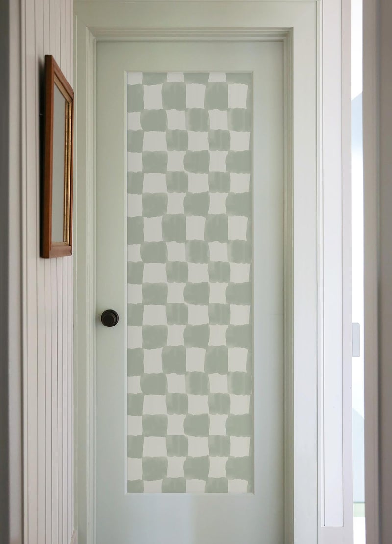 Mr. Kate RoomMates Tess Watercolor Checker Sage Green Peel and Stick Wallpaper, RMWS1316 - Image 4
