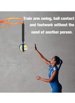 Generic Volleyball Hoop Spike Trainer, Basketball Hoop Training System, Volleyball Equipment Training Aid Improves Serving, Jumping, Arm Swing Mechanics and Spiking Power, perfect for Beginners Practicing  - Image 2
