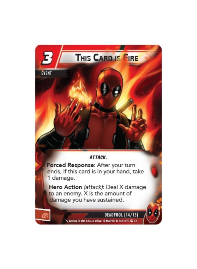 فانتزي فلايت غايمز Marvel Champions The Card Game Deadpool EXPANDED HERO PACK - لعبة إستراتيجية للأبطال الخارقين ، لعبة تعاونية للأطفال والكبار ، للأعمار من 14+ ، 1-4 لاعبين ، وقت لعب 45-90 دقيقة ، من صنع Fantasy Flight Games - Image 3