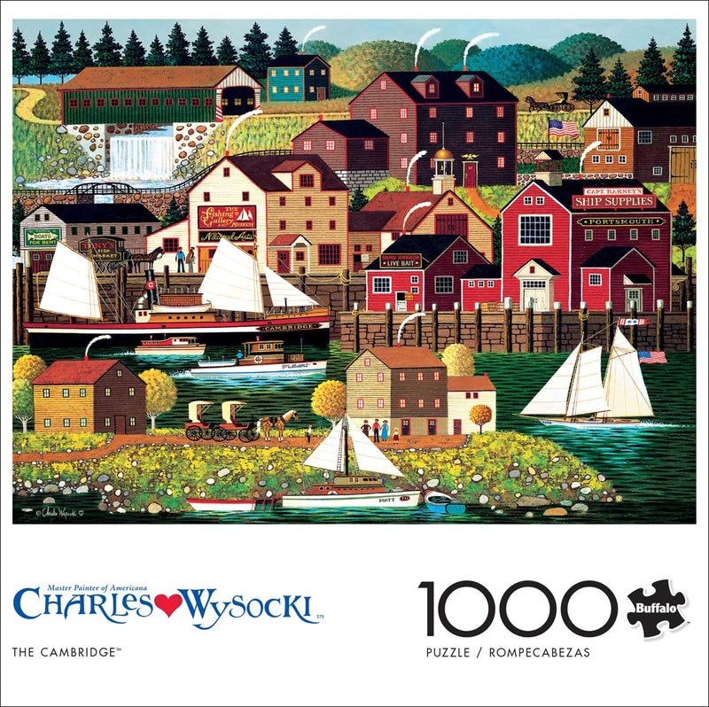 Buffalo Games - Charles Wysocki - The Cambridge - 1000 Piece Jigsaw Puzzle for Adults -Challenging Puzzle Perfect for Game Nights - Finished Size is 26.75 x 19.75 - Image 2