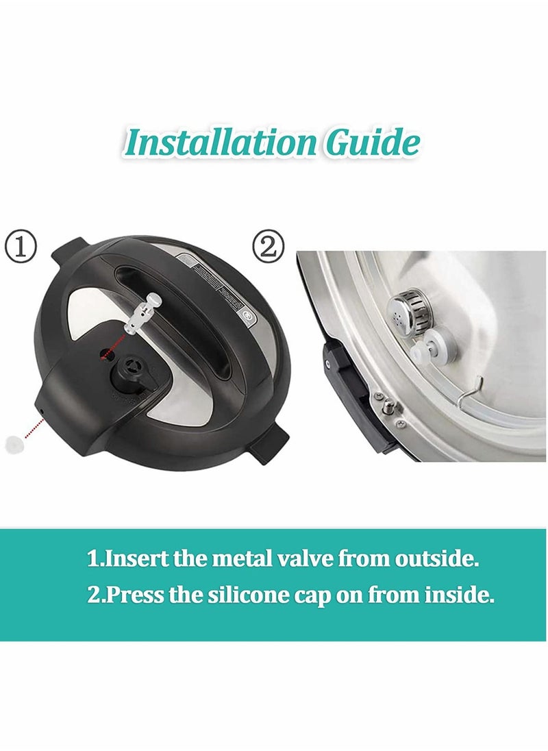 SYOSI - Steam Release Handle Original Float Valve Replacement Parts Universal Pressure Valve for Instant Pot with 3 Silicone Caps Gaskets for Instant Ultra 3, 6, 8 QT for Electric Pressure Cooker - Image 1