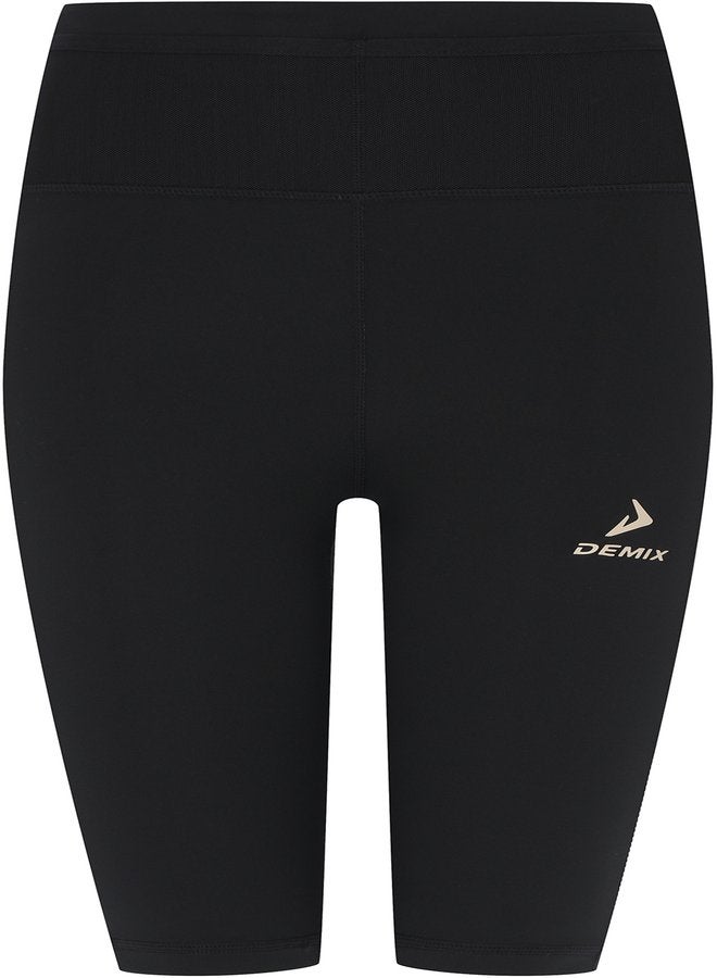 Demix Women's Running Shorts Black, Demix, MOVI Cool+ Moisture-Wicking, Adjustable Waistband, Reflective Elements, Zippered Pockets for Convenience - Image 1