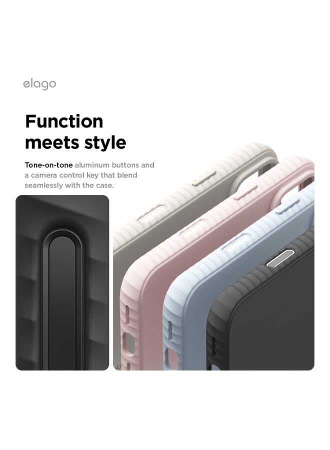Elago Magnetic Ridge Silicone for iPhone 17 Pro case cover [Camera Control Button Cover] compatible with MagSafe Shockproof - Black - Image 5