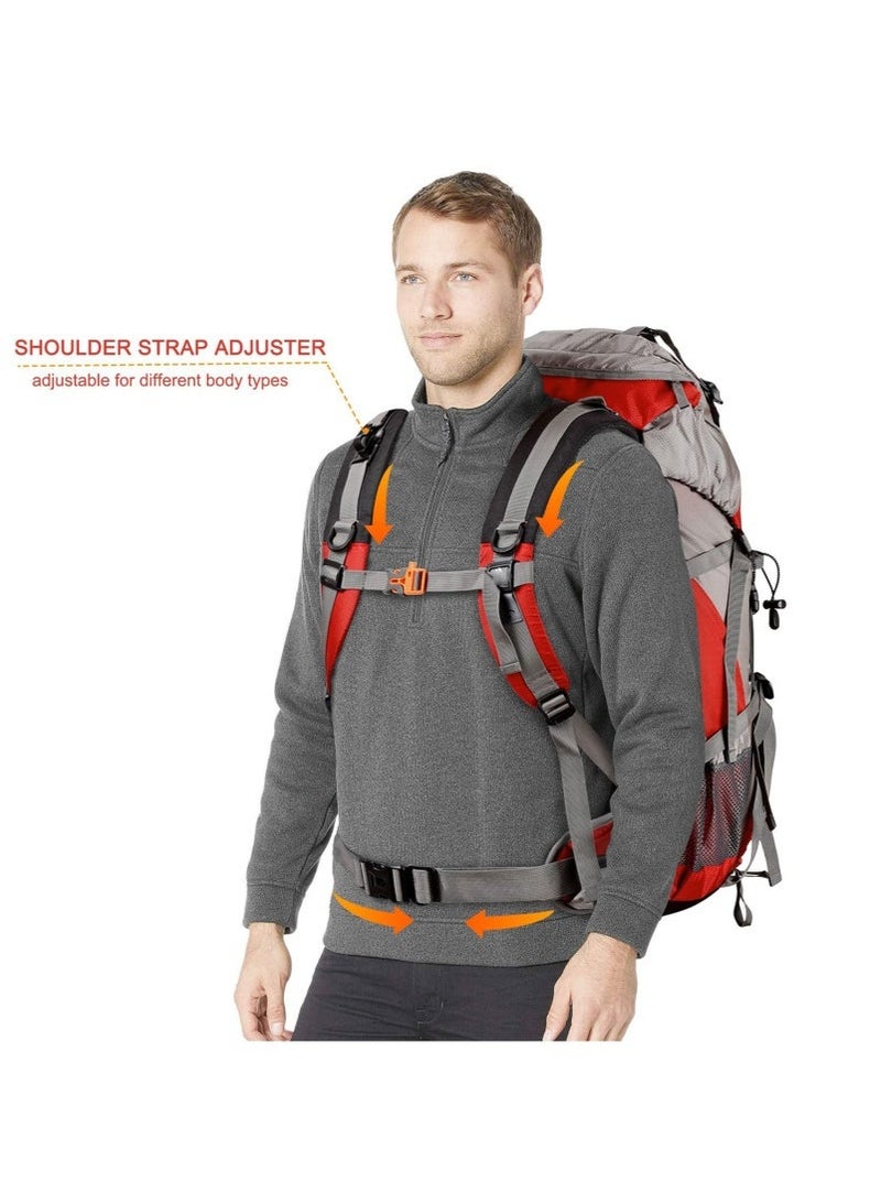 عربست حقيبة تخييم على ظهر الرحلات سعة 50 لترا ، حقيبة ظهر للسفر الرياضي في الهواء الطلق قابلة للطي ، خفيفة الوزن ، مقاومة للماء ، حقيبة ظهر ذات سعة كبيرة ، مناسبة للمشي لمسافات طويلة ، التخييم ، ركوب الدراجات ، المشي لمسافات طويلة ، الصيد ، تسلق الجبال - Image 4