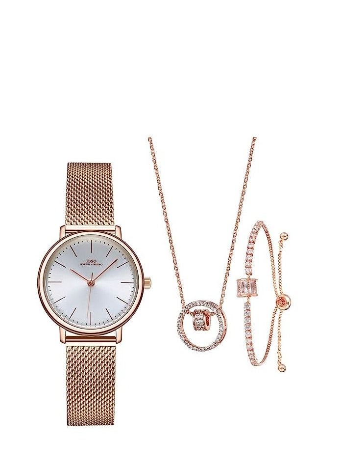 IBSO Watch Set Quartz Wrist Necklace Bracelet  - Image 1