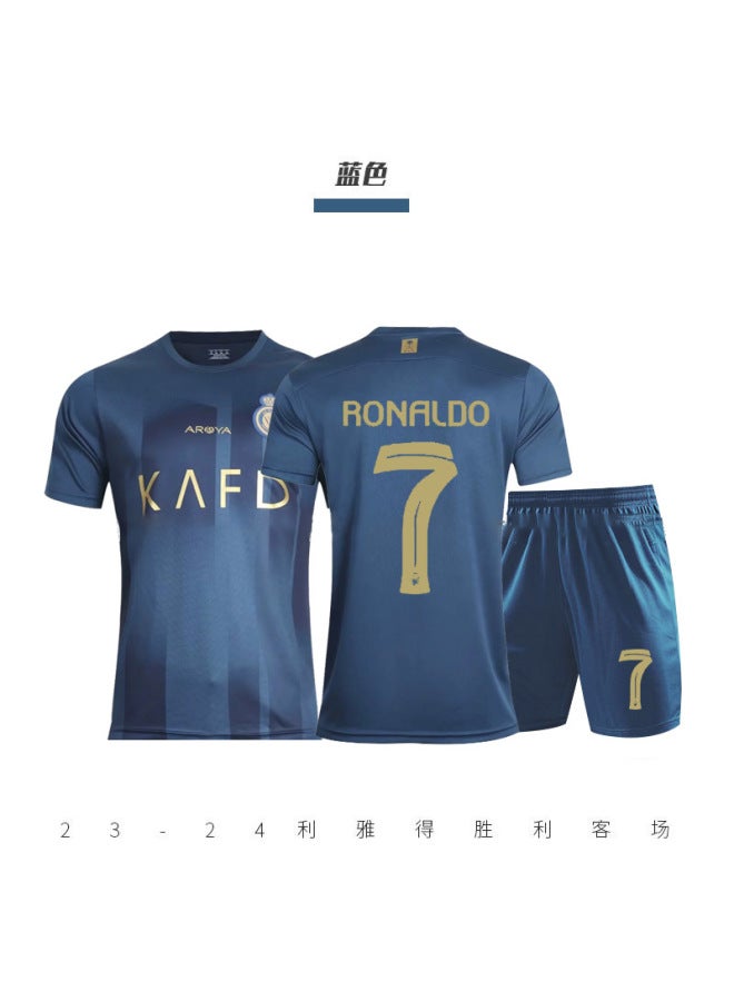 2324 Saudi Arabia Riyadh Victory Team Ronaldo Jersey No.7 Football Uniform Suit Men's Football Uniform Club Seal