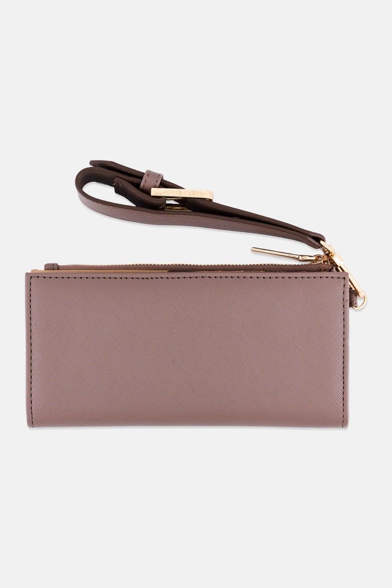 ANNE KLEIN Women Brand Logo Bifold Wristlet Wallet, Taupe - Image 2