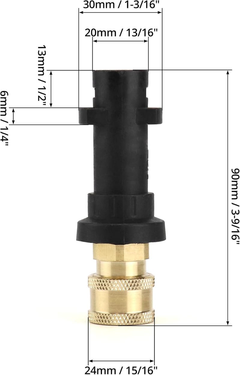 QWORK ® Pressure Washer Gun Adapter with 1/4" Quick Connect Female Fitting,Suitable for K-Series K2, K3, K4, K5, K6, K7 Pressure washers - Image 4