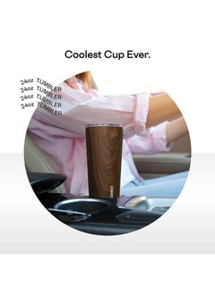 كوركسيكل كوب قهوة كلاسيكي معزول ثلاثيًا من Corkcicle مع غطاء، أبيض لامع، 24 أونصة - كوب سفر من الفولاذ المقاوم للصدأ يحافظ على المشروبات باردة لمدة 9 ساعات أو أكثر، ساخنة لمدة 3 ساعات - كوب سفر مناسب لحامل الأكواب  - Image 3