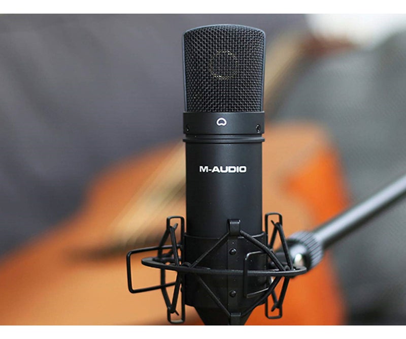 M-Audio NOVA Black Professional Studio Condenser Mic with Shock Mount XLR Cable - Image 5