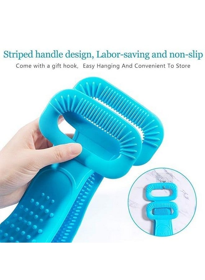 Silicone Bath belt Body ScrubberBath Brush Washer For Dead Skin Removal Men's Women's Double Side Brush Belt For Shower 1 PACK - Image 2