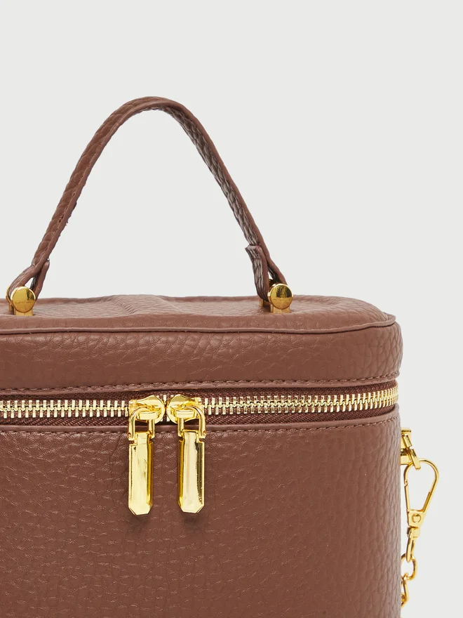 Styli Styli Brown Baguette Crossbody Bag