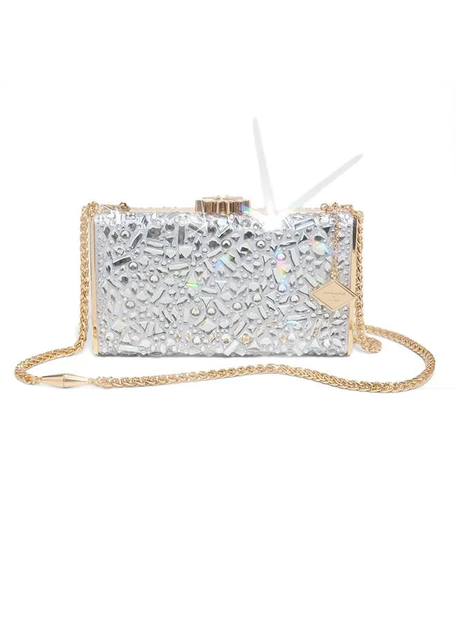 Zuhair Murad x Aldo Ladies Silver Clutch