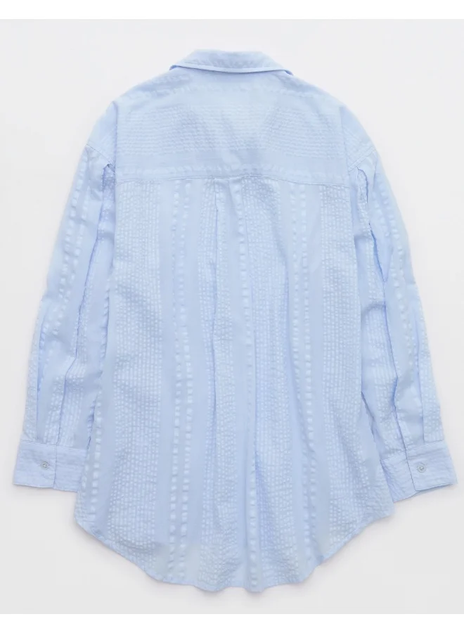 آري من امريكان ايجل Aerie Seersucker Cover Up Shirt