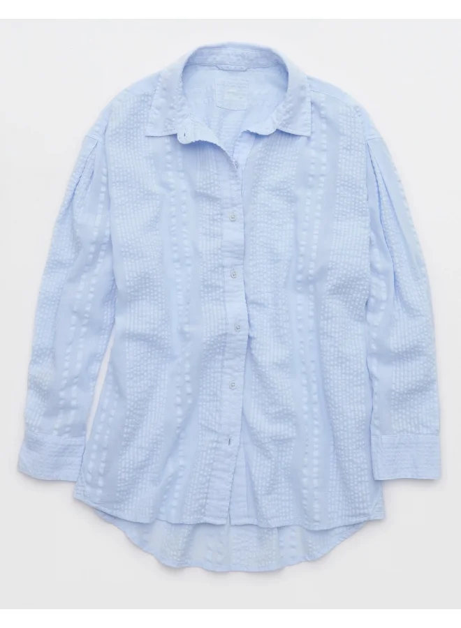 Aerie Aerie Seersucker Cover Up Shirt