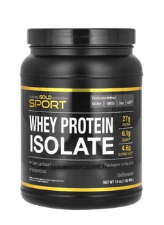 California Gold Nutrition Sport Whey Protein Isolate Unflavored 1 lb (454 g)