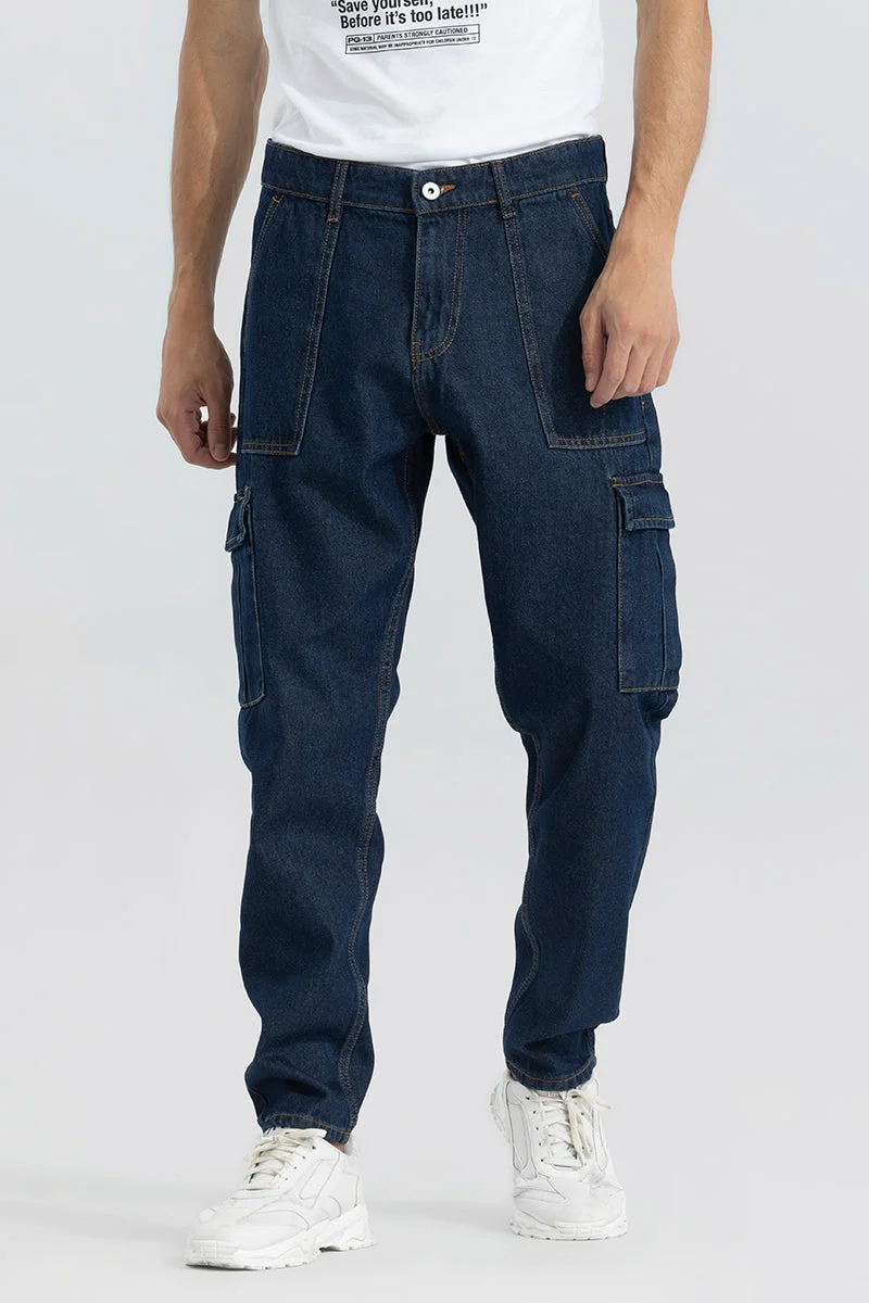 SNITCH Dawn Blue Baggy Fit Jeans