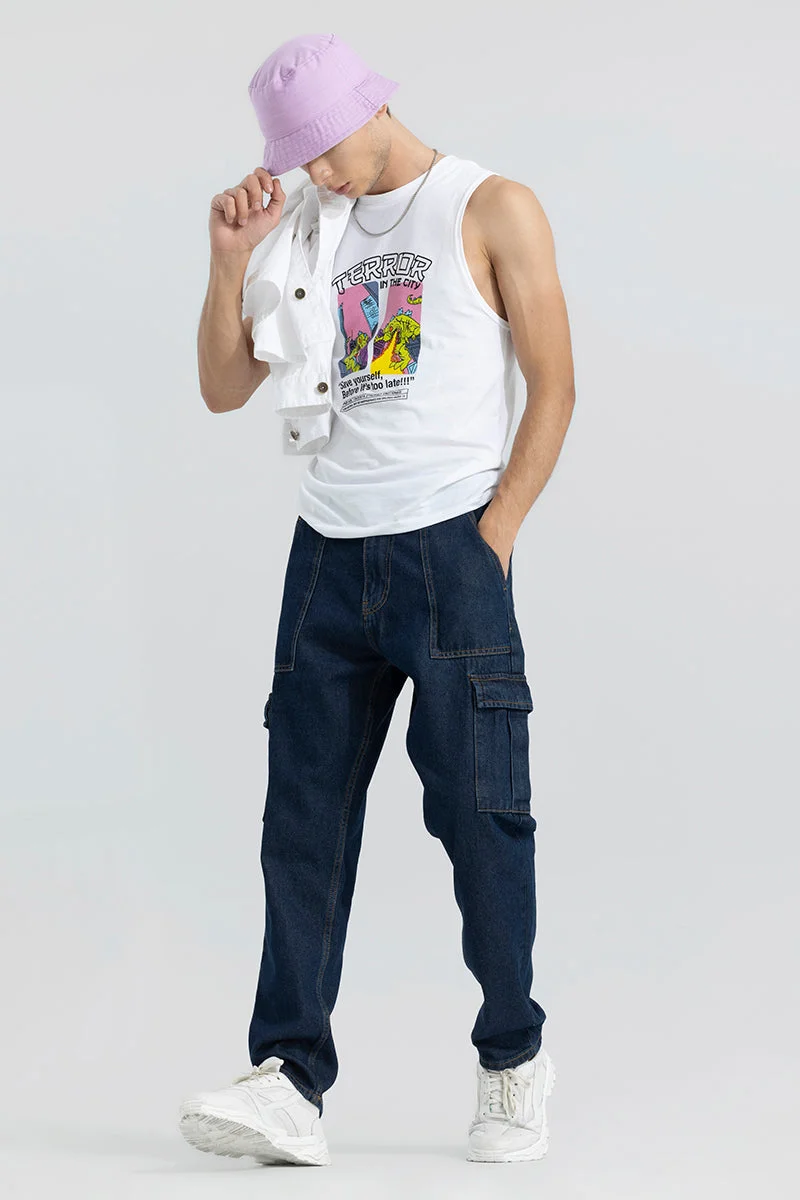 SNITCH Dawn Blue Baggy Fit Jeans