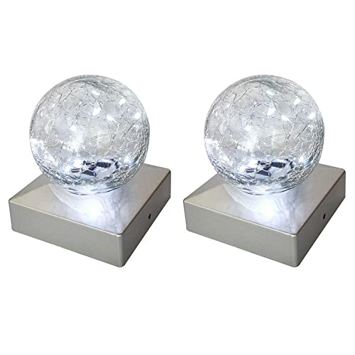 SUNNYPARK Solar Post Cap Lights Deck Fence 4x4 Outdoor Lighting for Garden, Patio (Cool White, 2 Pack) - Image 5