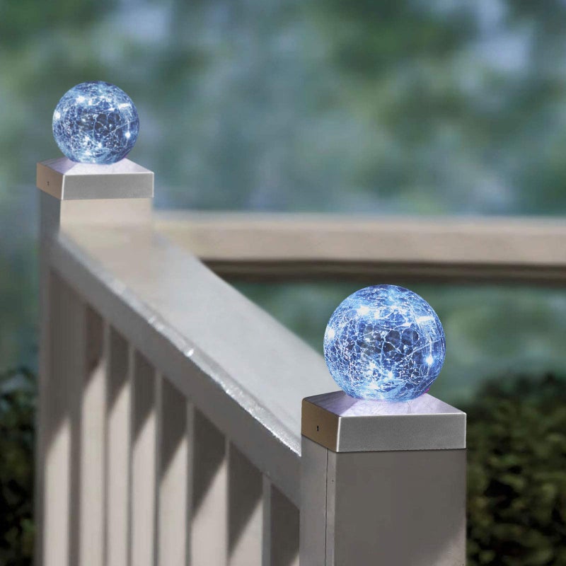 SUNNYPARK Solar Post Cap Lights Deck Fence 4x4 Outdoor Lighting for Garden, Patio (Cool White, 2 Pack) - Image 2