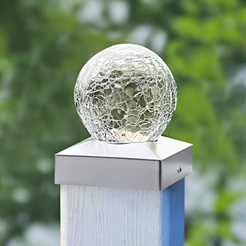 SUNNYPARK Solar Post Cap Lights Deck Fence 4x4 Outdoor Lighting for Garden, Patio (Cool White, 2 Pack) - Image 3