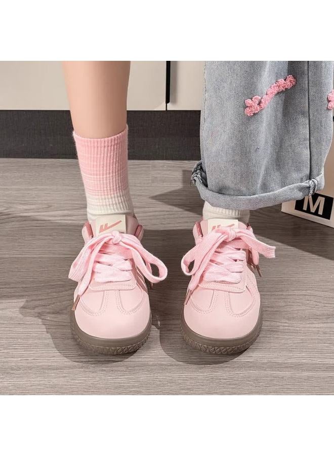 Pull Back Huili Women's New Dexun Shoes Dopamine Soft-soled Sneakers For Women L065br Light Pink/pink 35 - Image 3