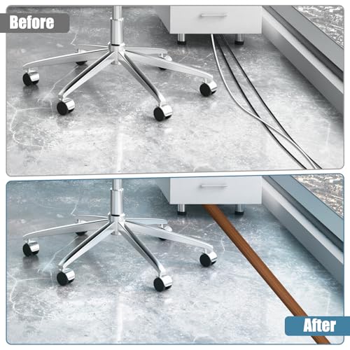JAHOMFAI Floor Cord Covers for Wires 10FT Cable Hider Wire Cover Self Adhesive Cord Hider Floor for Offices, Homes, Workshops, Warehouses Cable Cavity 0.39" W x 0.27" H - Image 4