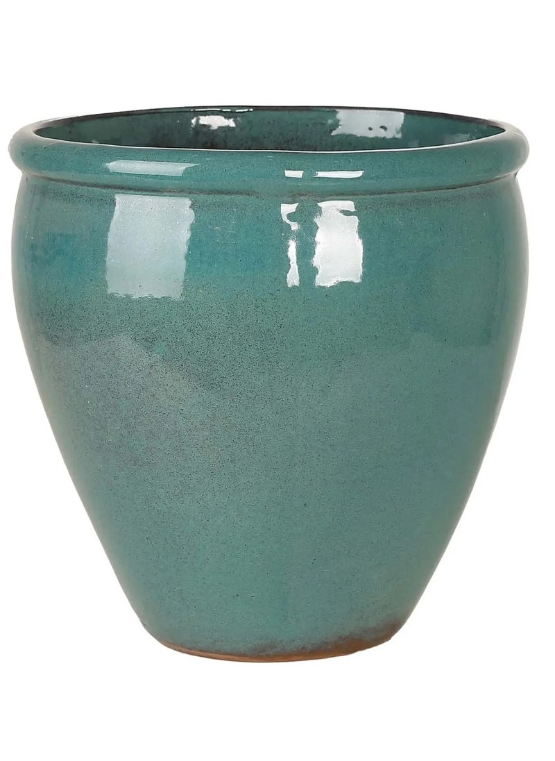 Shanghai - Ceramic Plant Pot (28 x 28 cm, Ice Blue) - Image 1