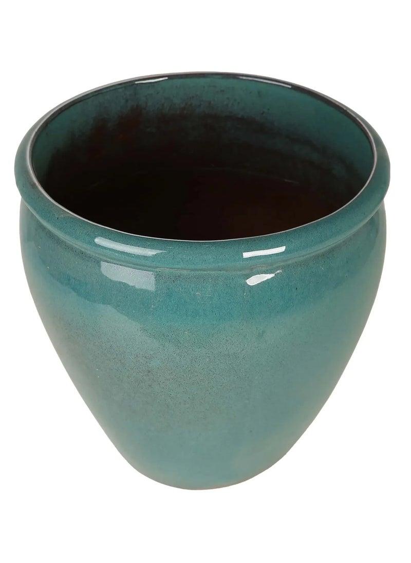 Shanghai - Ceramic Plant Pot (28 x 28 cm, Ice Blue) - Image 1