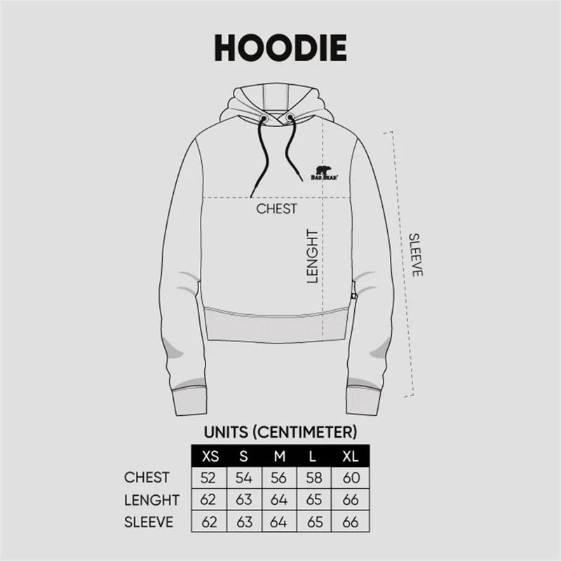 باد بير Here Hooded Women's White Sweatshirt