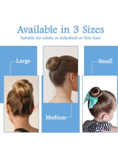 TsMADDTs TsMADDTs Donut Hair Ring Style Set with Large Bobby Pins, Dark Brown - 3 Bun Makers & 20 Pins  - Image 3