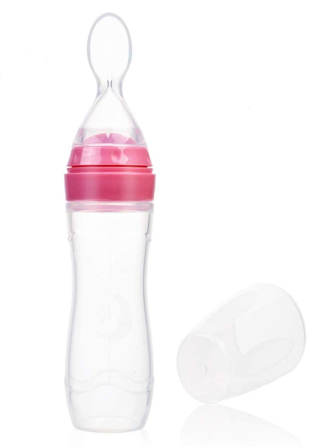 BCARE Bpa-Free Soft Silicone Sipper Juice Milk Rice Spoon Feeding Bottle with Fruit Nibbler Combo Set for Newborn Baby Infants Kids 0-6 Months 120ml Pack of 1 (Pink, 120ml) - Image 2