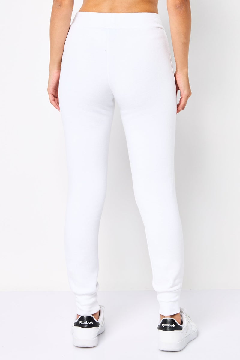 Ellesse Women Sportswear Fit Brand Logo Outdoor Sweatpants, White - Image 4