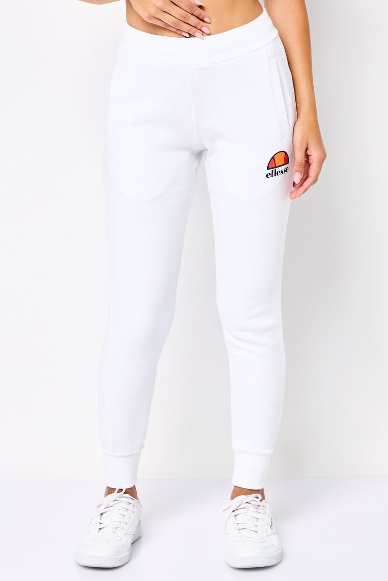 Ellesse Women Sportswear Fit Brand Logo Outdoor Sweatpants, White - Image 1