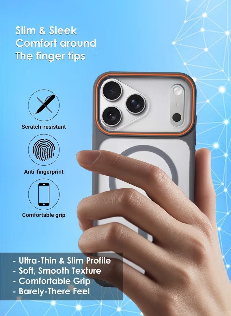 جراب MagSafe لهاتف Apple iPhone 17 Pro Max، غطاء خلفي مغناطيسي، مقاوم للاصفرار والصدمات، غطاء هاتف نحيف مزود بمغناطيس قوي لهاتف Apple iPhone 17 Pro Max - Image 5