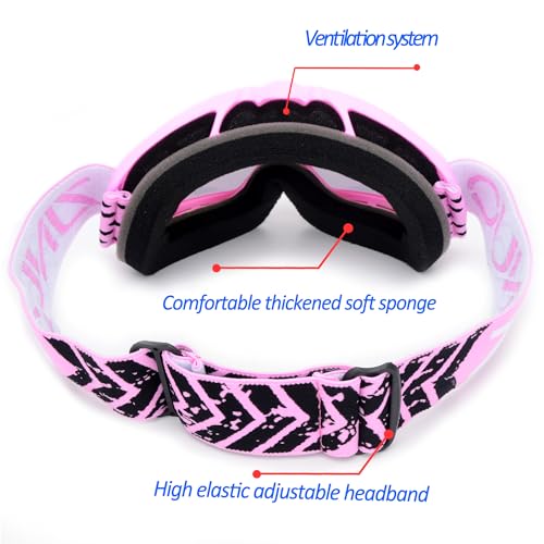 ZJNUO Kids Teens Child Youth ATV Dirt Bike Goggles Motorcycle Motocross Off Road Riding Racing Cycling Goggle for Boys and Girls - Image 4