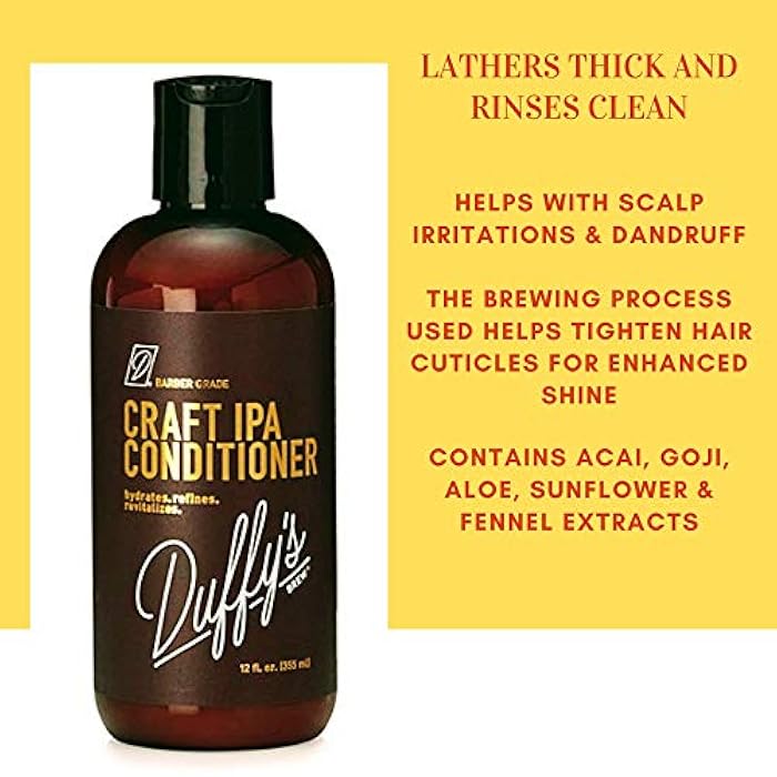 Duffy's Brew Craft Beer Conditioner - IPA Influenced + 12oz, Sulfate, Paraben & Phthalate Free. 100% Vegan. Moisturizes, Nourishes, Seals, Protects & Color Safe - Image 4