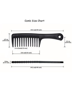 Tongtletech TONGTLETECH Wide Tooth Comb for Long, Wet & Dry or Curly Hair - Professional Handgrip Comb Detangler, Sturdy, Anti-Static, Resistant to Heat - Plastic, Black - Unisex  - Image 4