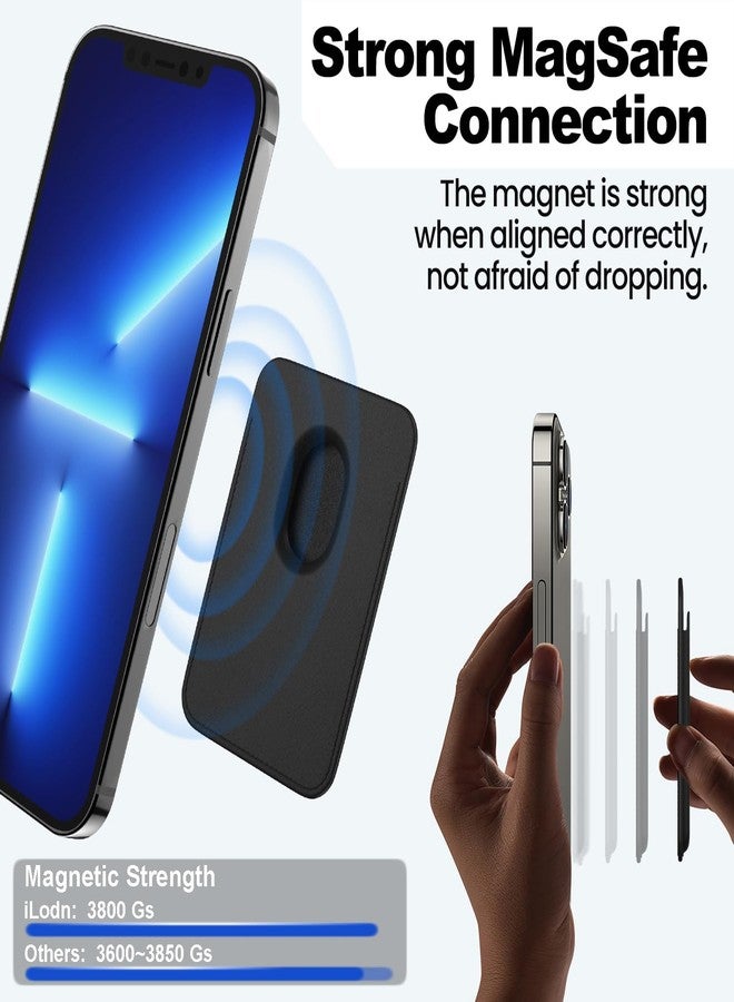 محفظة مغناطيسية متوافقة مع MagSafe لهواتف iPhone 17 و16 و15 و14 و13 و12 Pro Max وAir Plus، حامل بطاقات Mag 3 Safe، ملحقات لاصقة لهواتف Apple وحافظاتها، لون أسود من ألياف الكربون - Image 4