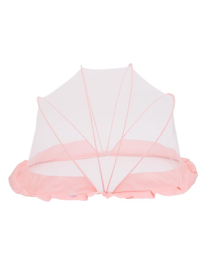 Wakefit Foldable Baby Mosquito Net | Bottomless Net for Safe & Easy Use | Portable & Soft Mesh Mosquito Net for Babies & Toddlers(0 to 24 Months) | 130x65x60 CM | White Pink - Image 4