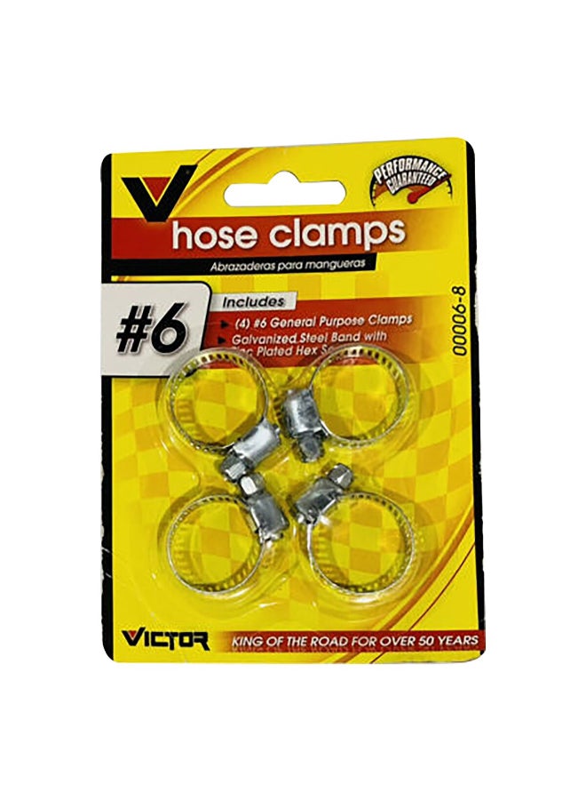 فيكتور مشابك خرطوم مكونة من 4 قطع من فيكتور فضي 9.4 x 1.2 x 13.2 سم 22-5-00006-8 - Image 2