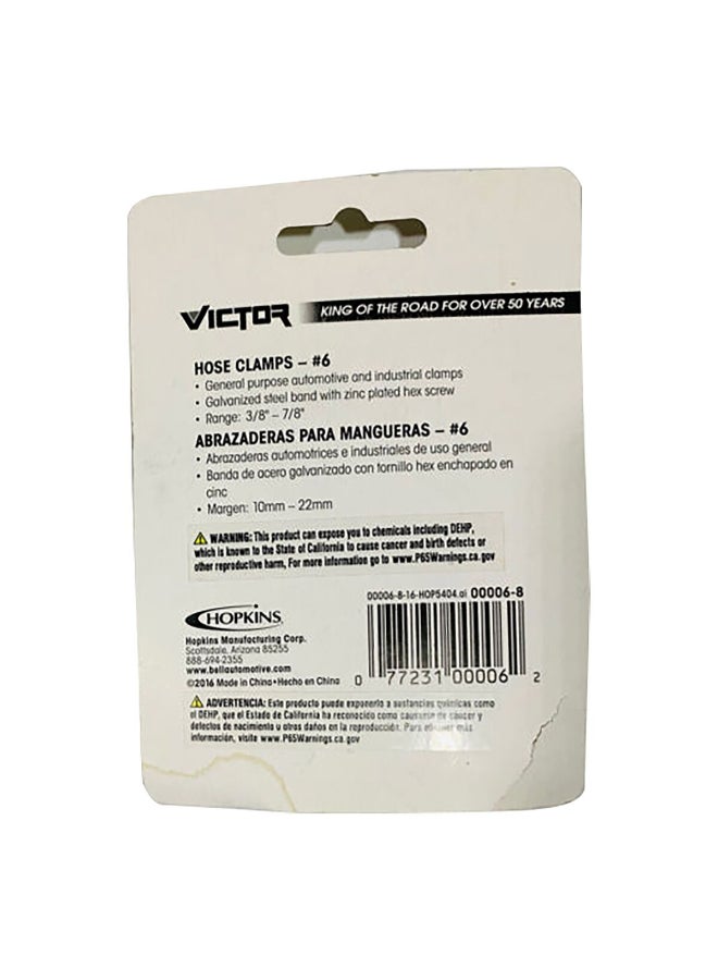 فيكتور مشابك خرطوم مكونة من 4 قطع من فيكتور فضي 9.4 x 1.2 x 13.2 سم 22-5-00006-8 - Image 3