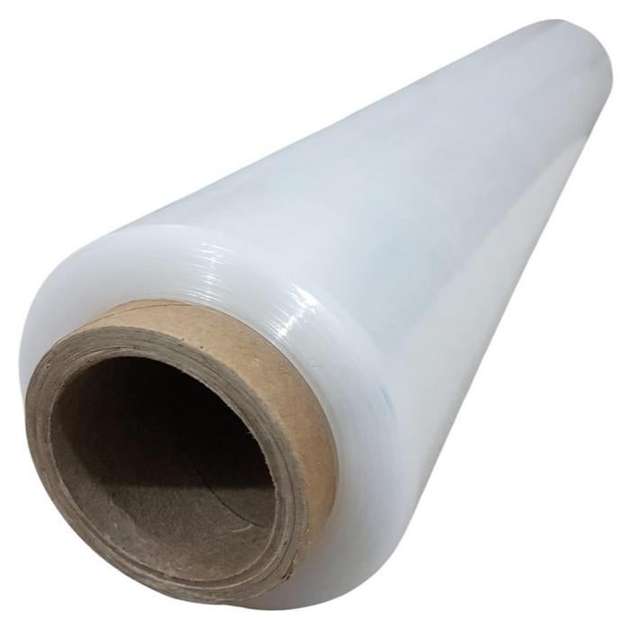 Plastic wrap roll, 50 cm wide, 2 kg weight, for wrapping drums and furniture, and for all uses. - Image 1