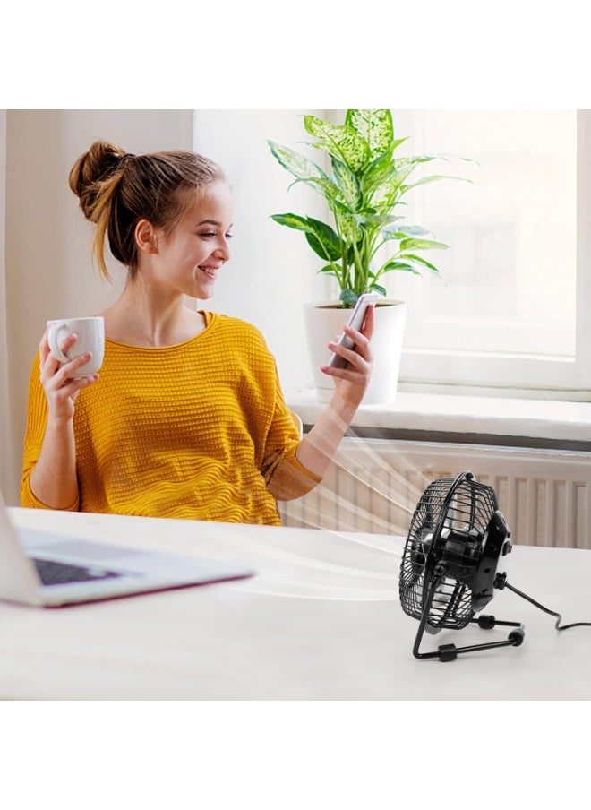 Generic Portable Mini USB Fan – Quiet Desktop Cooling – Rotating Design – Black – for Office & Computer Use  - Image 5