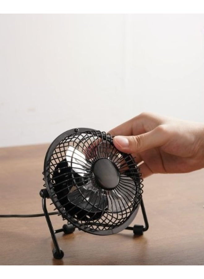 Generic Portable Mini USB Fan – Quiet Desktop Cooling – Rotating Design – Black – for Office & Computer Use  - Image 3