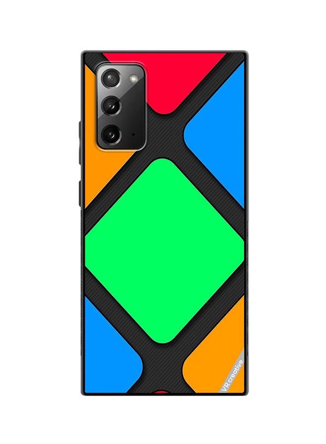 VR CREATIVE Protective Case Cover For Samsung Galaxy Note20 5G Abstract Design Multicolour - Image 1