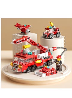 Y&D 142-Piece Mini Fire Brigade 6-in-1 Building Block Toy  - Image 1